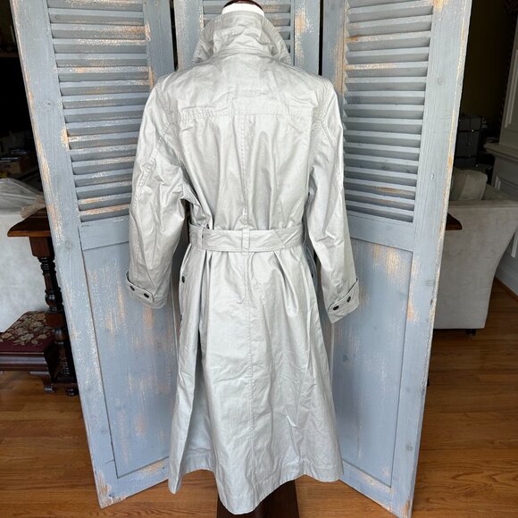 Isabel Marant Tatiana Belted Canvas Trench Coat With Vest Mushroom US 2-4 - Picture 9 of 17